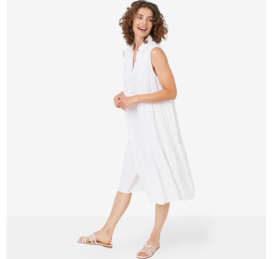 Image 102502_ALTMORE1.jpg, Product 102-502 / Price $49.88, Red Coral Collared Button Front Tank Dress from Red Coral Fashions on TSC.ca's Fashion department