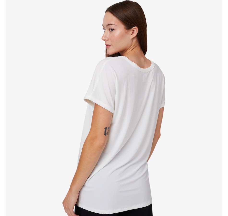 Image 102572_ALTMORE2.jpg, Product 102-572 / Price $19.33, Kim & Co. Brazil Knit Back To Front Reversible Short Sleeve Top from Kim & Co. on TSC.ca's Fashion department