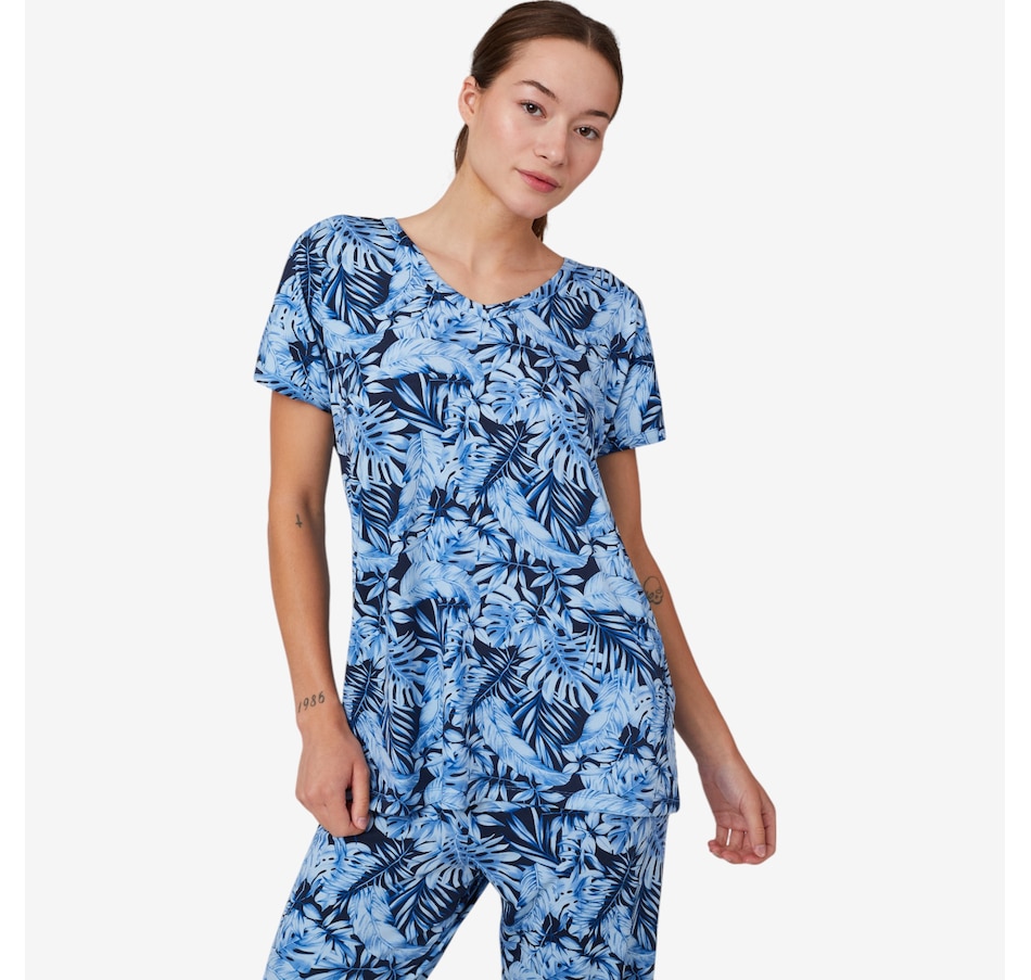 Image 102572_BLMU.jpg, Product 102-572 / Price $19.33, Kim & Co. Brazil Knit Back To Front Reversible Short Sleeve Top from Kim & Co. on TSC.ca's Fashion department