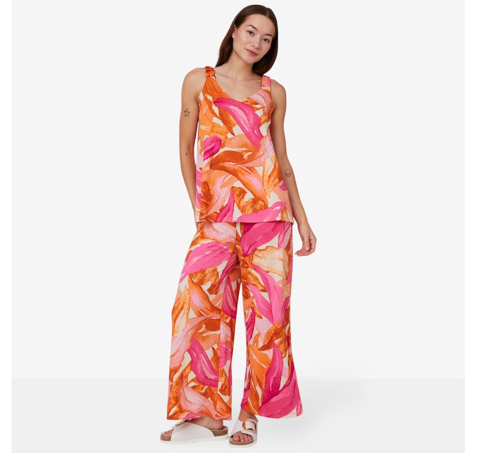 Image 102575_FSM.jpg, Product 102-575 / Price $14.33, Kim & Co. Printed Brazil Knit Elastic Strap Flared Top from Kim & Co. on TSC.ca's Fashion department