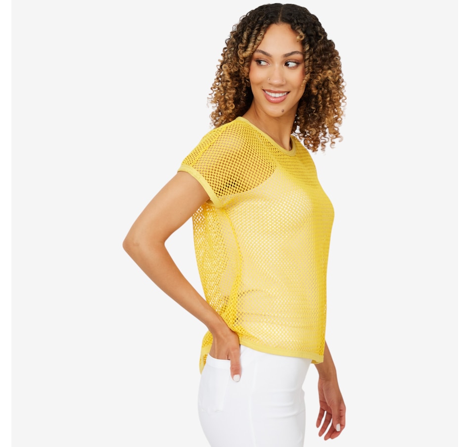 Image 102577_ALTMORE1.jpg, Product 102-577 / Price $17.33, Mr. Max Open Knit Short Sleeve Top from Mr. Max on TSC.ca's Fashion department