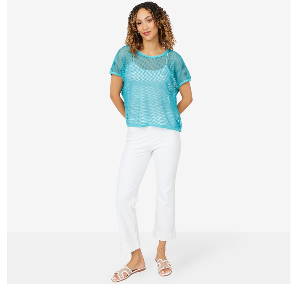 Image 102577_ALTMORE2.jpg, Product 102-577 / Price $17.33, Mr. Max Open Knit Short Sleeve Top from Mr. Max on TSC.ca's Fashion department