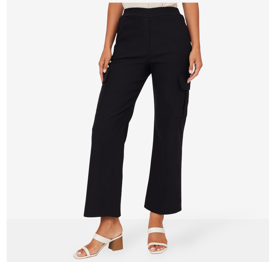 Image 102580_BLK.jpg, Product 102-580 / Price $69.88, M Made In Italy Straight Leg Pull On Cargo Pant with Patch Pockets from M Made in Italy on TSC.ca's Fashion department