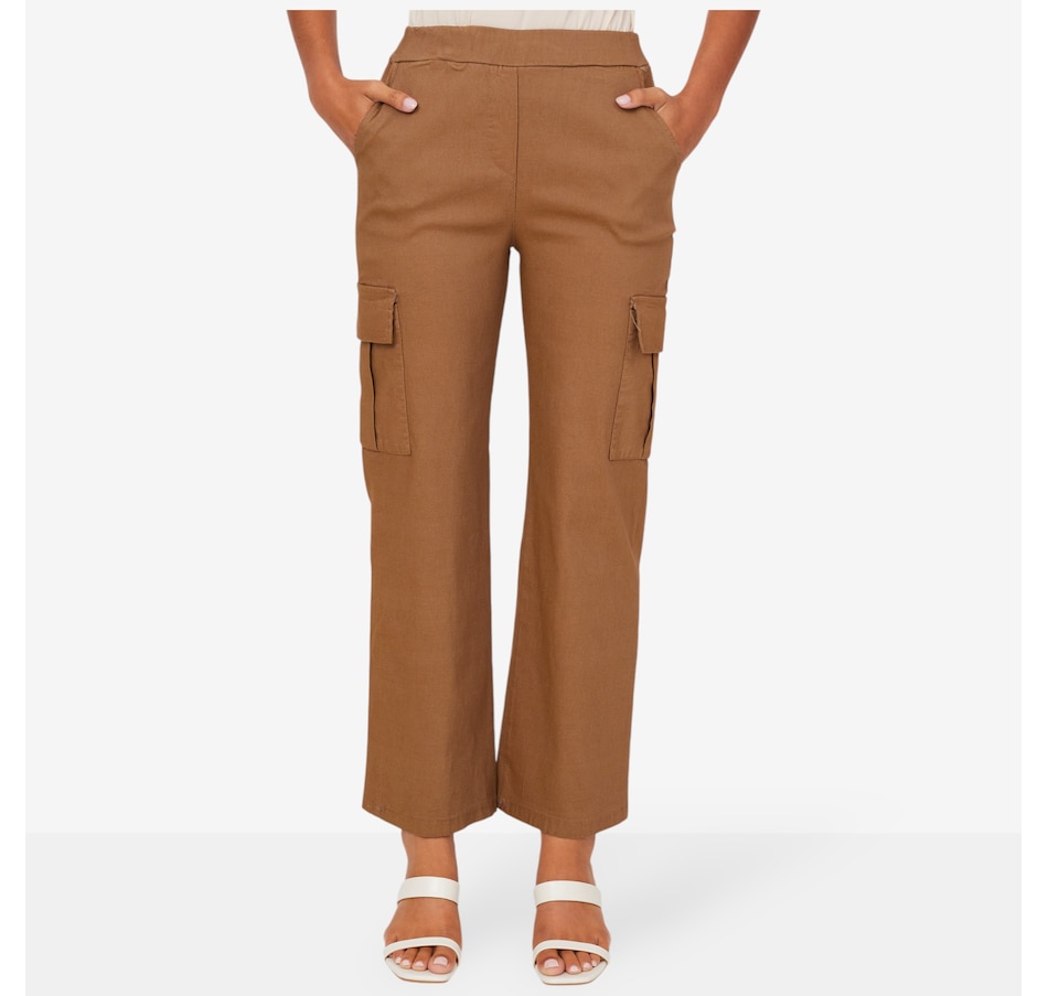 Image 102580_BTT.jpg, Product 102-580 / Price $69.88, M Made In Italy Straight Leg Pull On Cargo Pant with Patch Pockets from M Made in Italy on TSC.ca's Fashion department