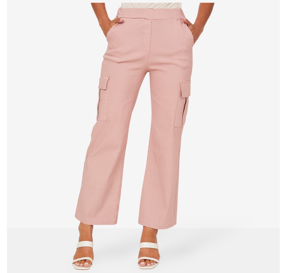 Image 102580_QTZ.jpg, Product 102-580 / Price $69.88, M Made In Italy Straight Leg Pull On Cargo Pant with Patch Pockets from M Made in Italy on TSC.ca's Fashion department