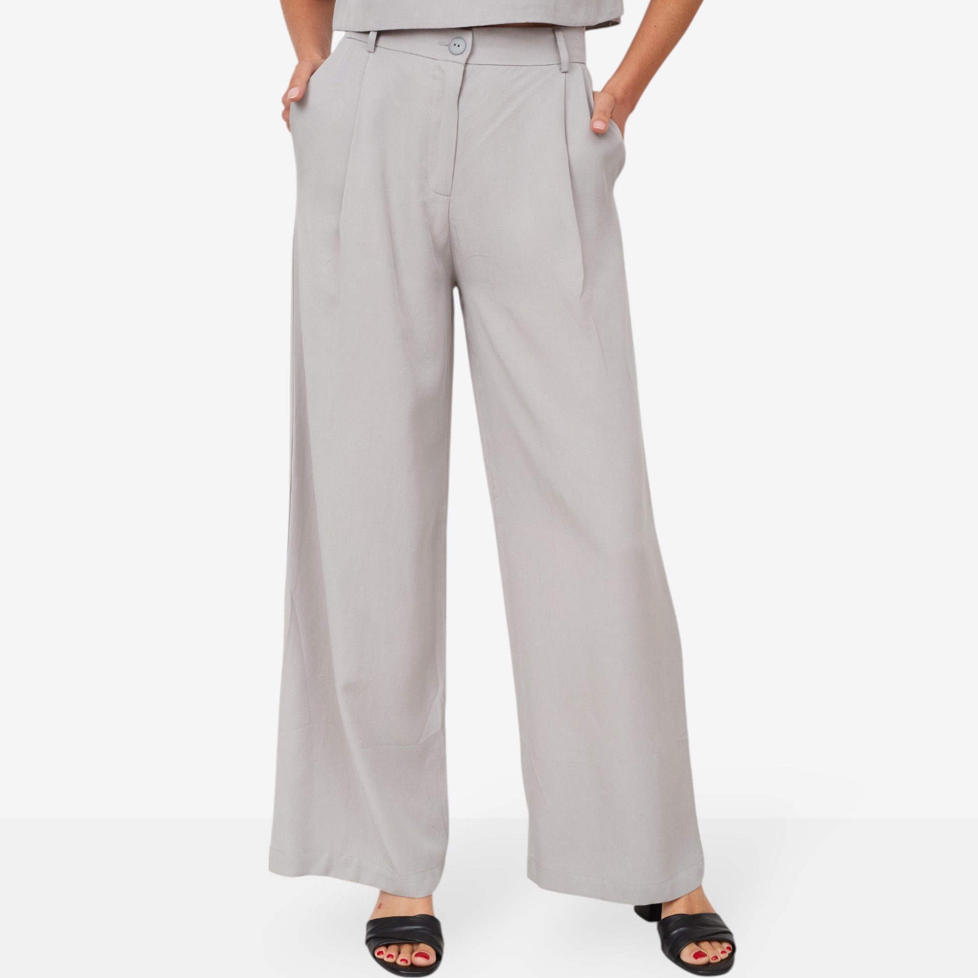 Aggel Knitwear Tencel Wide Leg Pant - TSC.ca