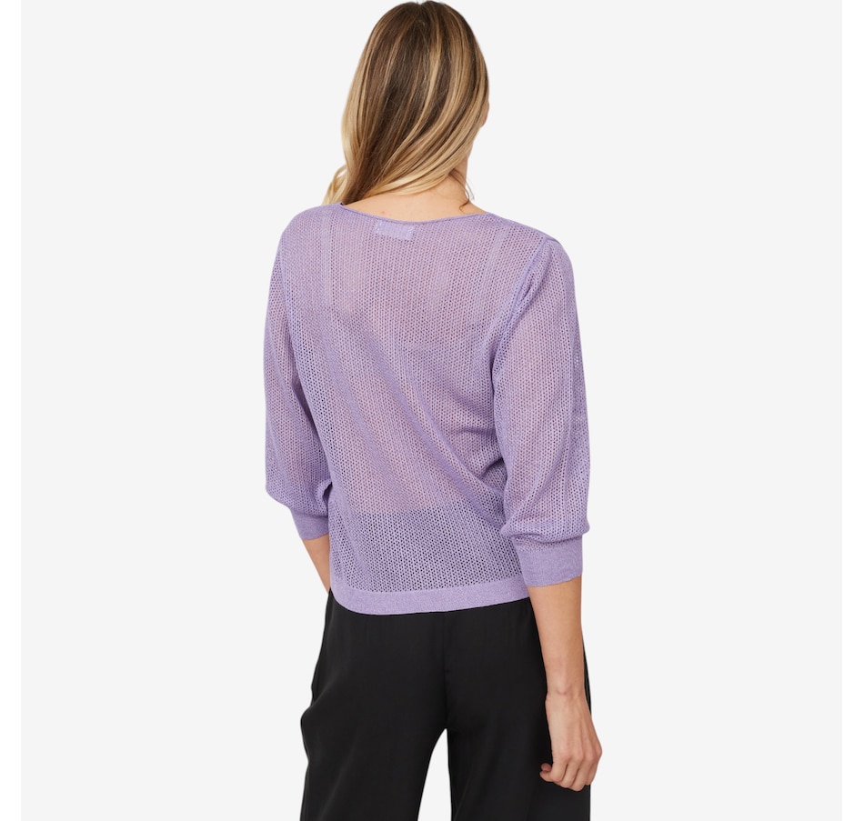 Image 102635_ALTMORE2.jpg, Product 102-635 / Price $39.33, Aggel Knitwear Lurex Long Sleeve V-Neck Pullover from Aggel on TSC.ca's Fashion department