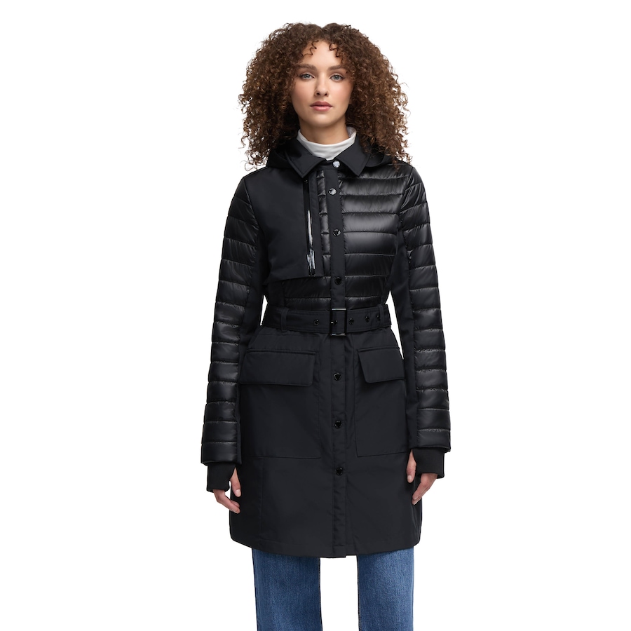 Image 102659_BLK.jpg, Product 102-659 / Price $114.33, Pajar Opal Womens Mid-Length S/B Mixed Media Trench Coat from Pajar on TSC.ca's Fashion department