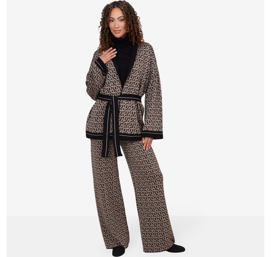 Image 102720_ALTMORE3.jpg, Product 102-720 / Price $159.99, Aggel Lurex Wool Blend Jacquard Cardigan from Aggel on TSC.ca's Fashion department