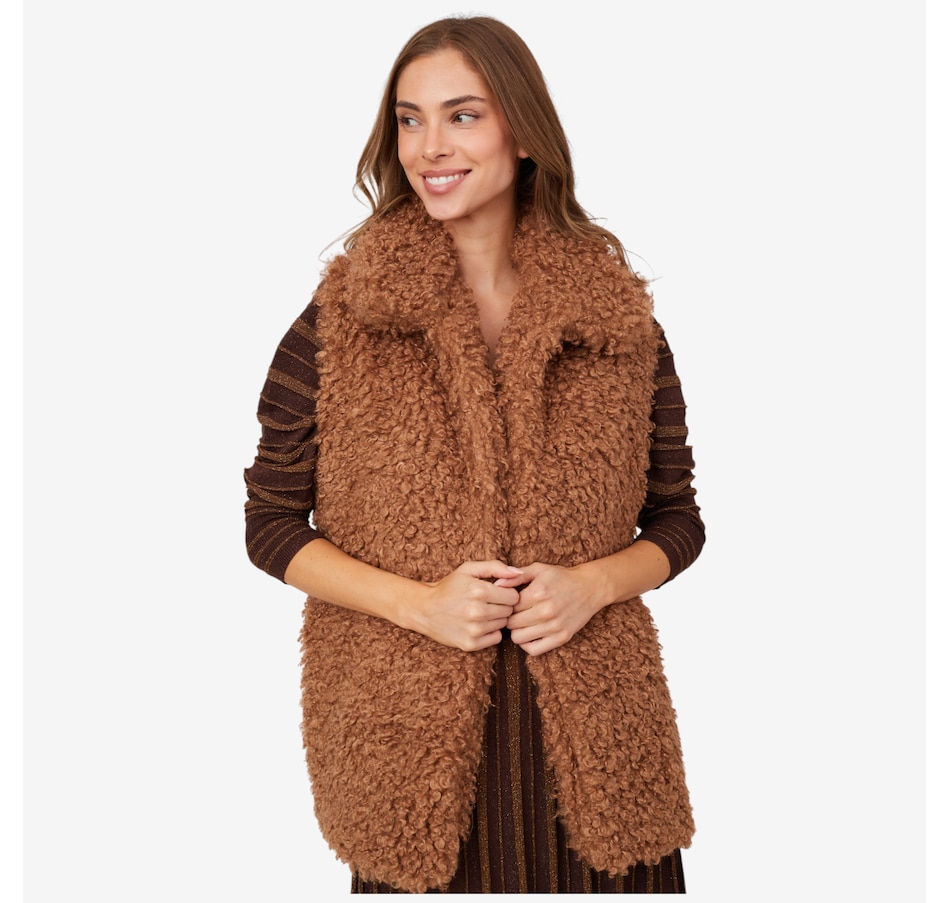 Image 102727_CML.jpg, Product 102-727 / Price $249.99, Aggel Faux Alpaca Fur Vest from Aggel on TSC.ca's Fashion department