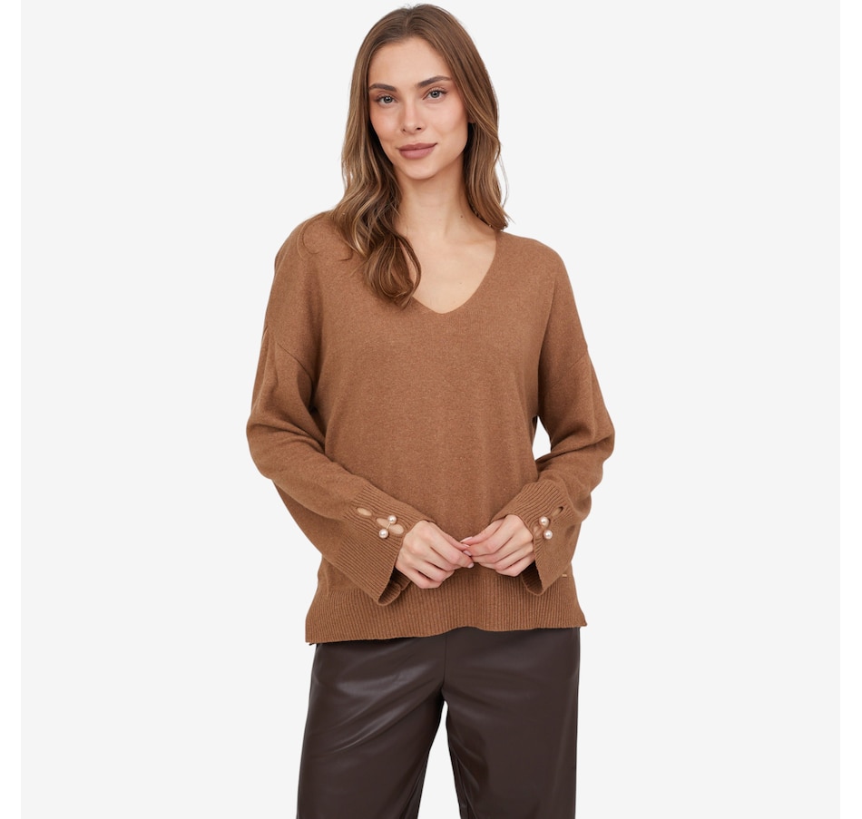 Image 102730_ALTMORE1.jpg, Product 102-730 / Price $64.88, Aggel Wool Blend V-Neck Relaxed Fit Sweater from Aggel on TSC.ca's Fashion department