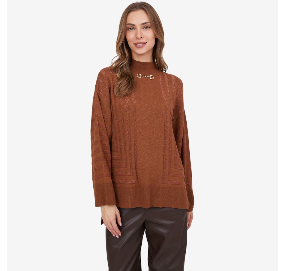 Image 102732_AMN.jpg, Product 102-732 / Price $109.99, Aggel Lurex Blend Sweater from Aggel on TSC.ca's Fashion department
