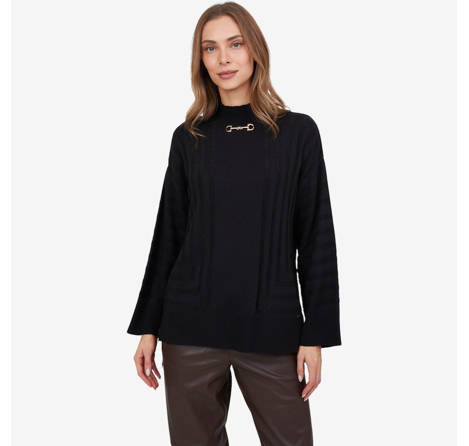 Image 102732_BLK.jpg, Product 102-732 / Price $109.99, Aggel Lurex Blend Sweater from Aggel on TSC.ca's Fashion department