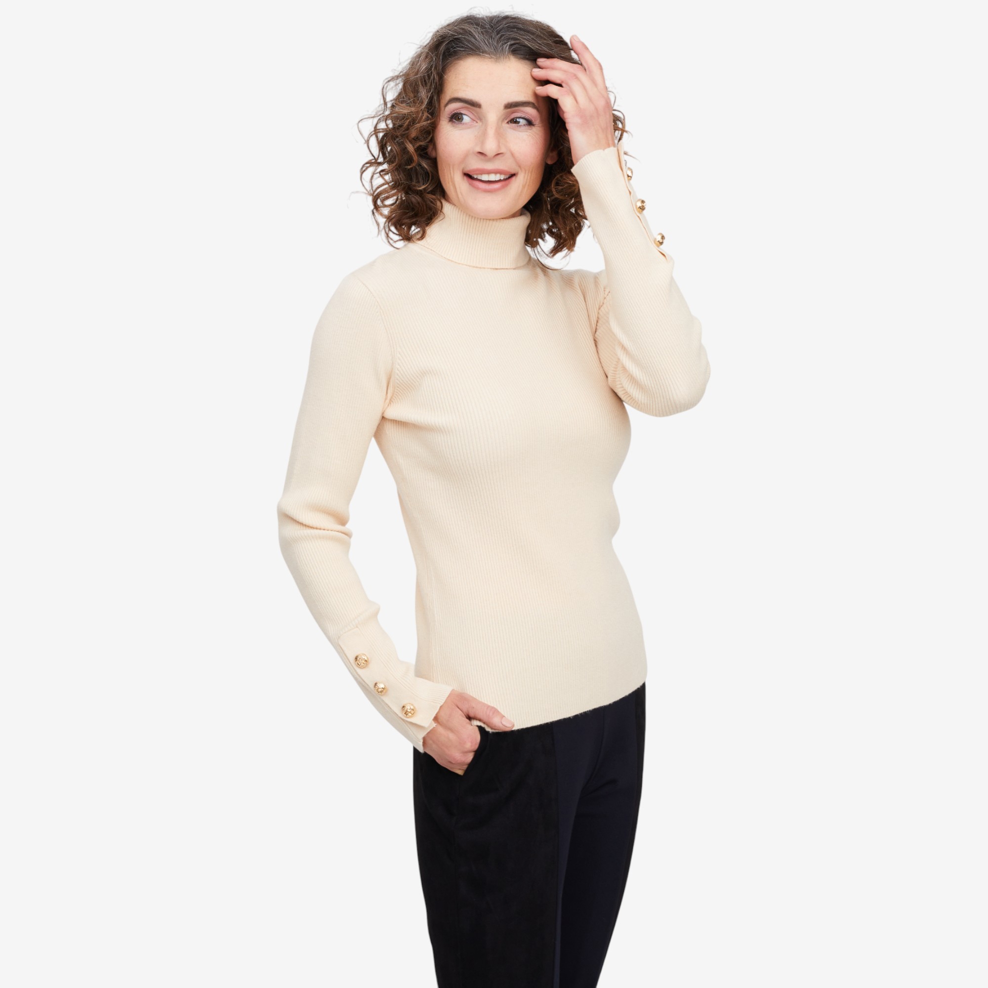 Tower Hill by Christie Brinkley Long Sleeve Ribbed Turtleneck with