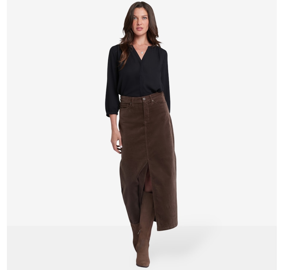 Image 102863_ALTMORE1.jpg, Product 102-863 / Price $104.88, NYDJ Corduroy Long Skirt with Front Slit from NYDJ on TSC.ca's Fashion department