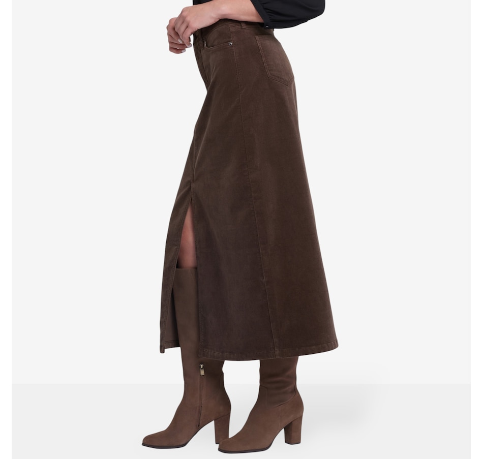 Image 102863_ALTMORE4.jpg, Product 102-863 / Price $104.88, NYDJ Corduroy Long Skirt with Front Slit from NYDJ on TSC.ca's Fashion department