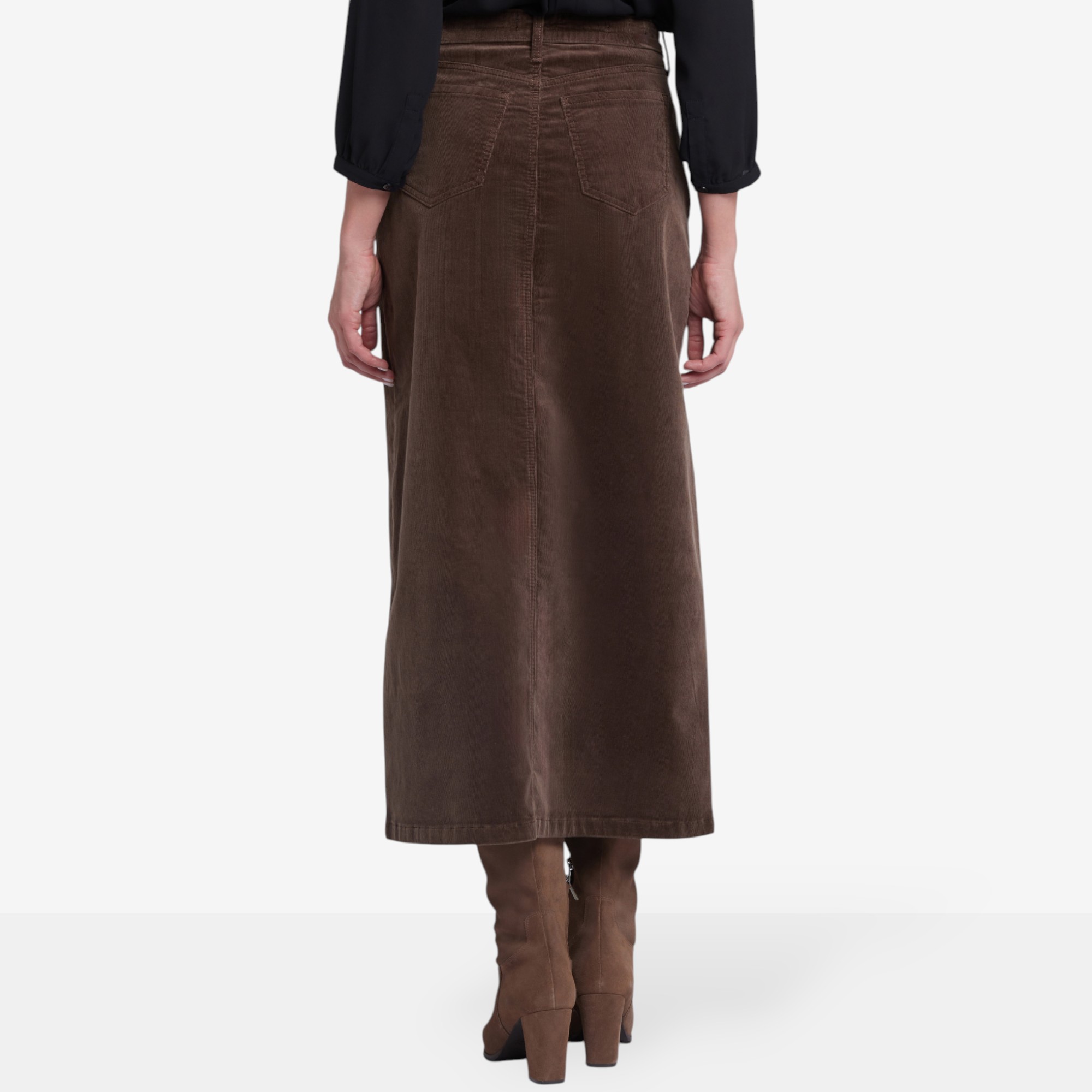 NYDJ Corduroy Long Skirt with Front Slit - TSC.ca