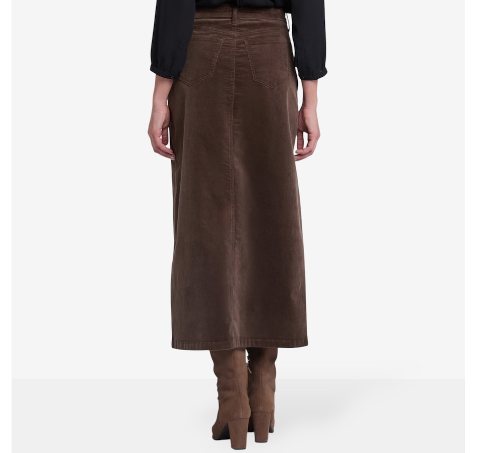 Image 102863_ALTMORE5.jpg, Product 102-863 / Price $104.88, NYDJ Corduroy Long Skirt with Front Slit from NYDJ on TSC.ca's Fashion department