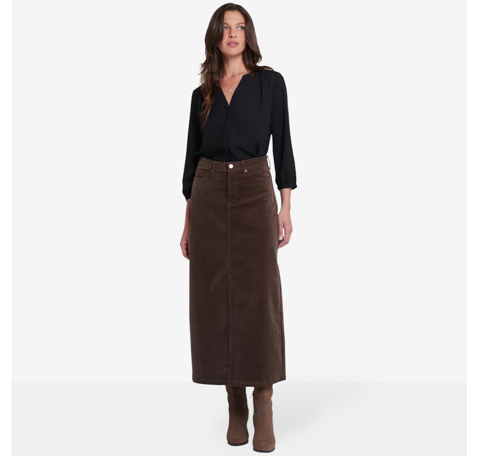 Image 102863_COBE.jpg, Product 102-863 / Price $104.88, NYDJ Corduroy Long Skirt with Front Slit from NYDJ on TSC.ca's Fashion department