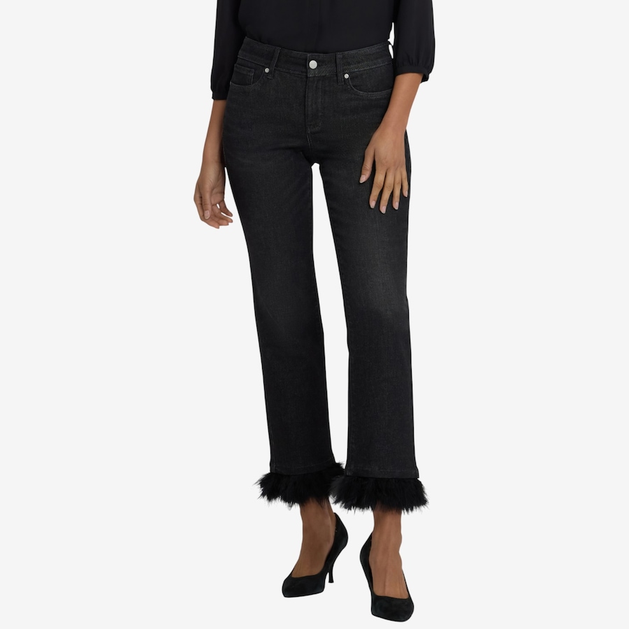 Image 102873_NGHFL.jpg, Product 102-873 / Price $59.33, NYDJ Marilyn Straight Leg Ankle Jean with Detachable Feather Trim from NYDJ on TSC.ca's Fashion department