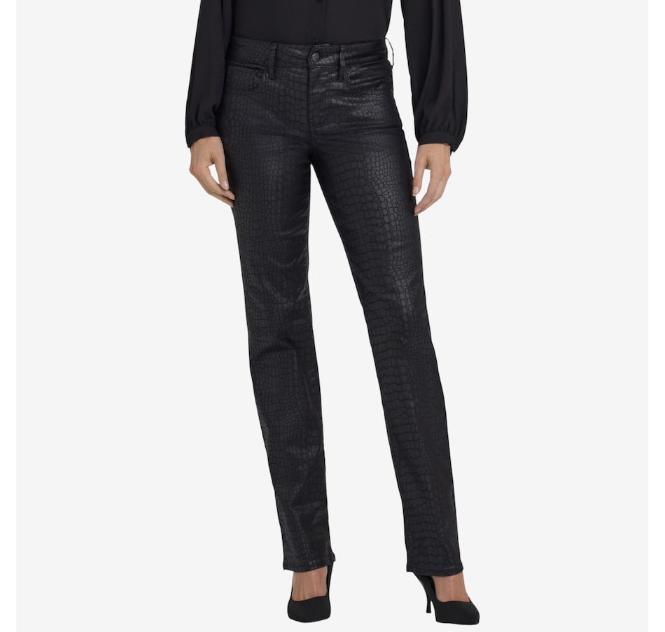 Image 102875_BKO.jpg, Product 102-875 / Price $134.88, NYDJ Marilyn Straight Python Coated Jean from NYDJ on TSC.ca's Fashion department