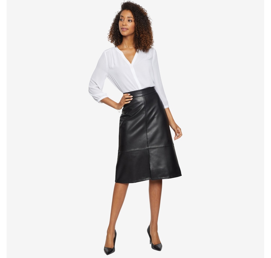 Image 102876_ALTMORE1.jpg, Product 102-876 / Price $129.00, NYDJ Faux Leather A-Line Skirt from NYDJ on TSC.ca's Fashion department
