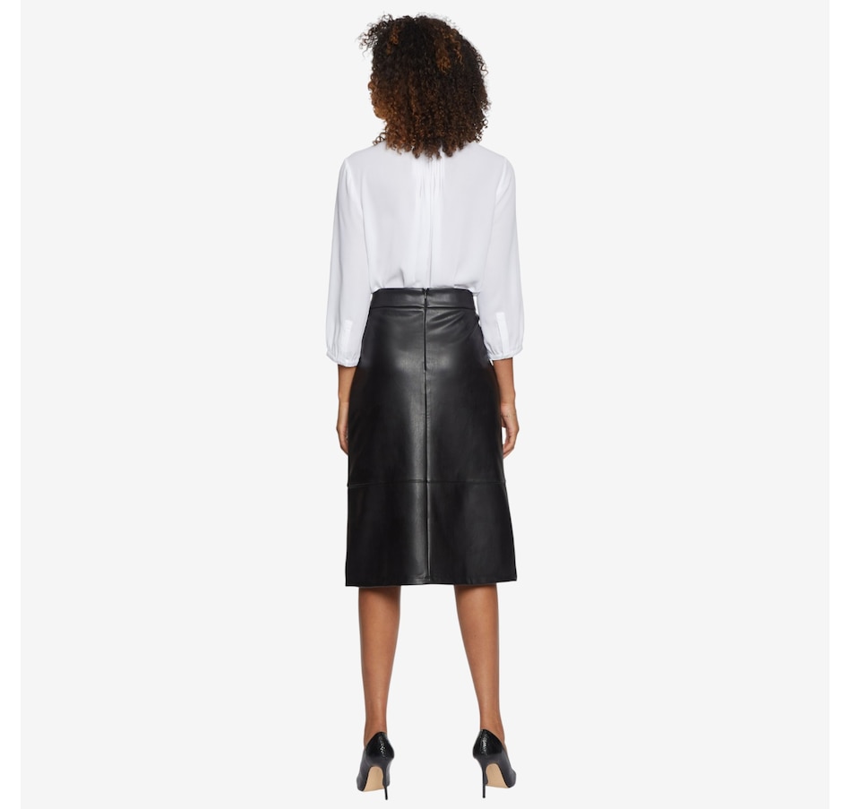 Image 102876_ALTMORE3.jpg, Product 102-876 / Price $129.00, NYDJ Faux Leather A-Line Skirt from NYDJ on TSC.ca's Fashion department