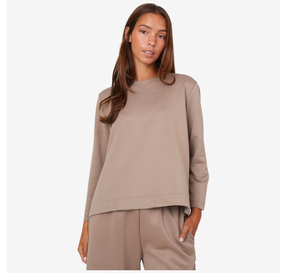 Image 102886_DAKVA.jpg, Product 102-886 / Price $85.00, M Made In Italy Crew Neck Sweatshirt with Back Snap Button Closure from M Made in Italy on TSC.ca's Fashion department