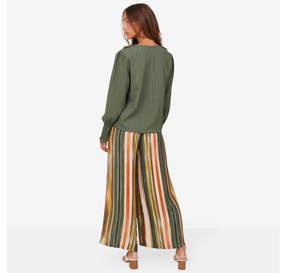 Image 102891_ALTMORE2.jpg, Product 102-891 / Price $64.88, M Made In Italy Pull-On Wide Leg Stripped Pant from M Made in Italy on TSC.ca's Fashion department