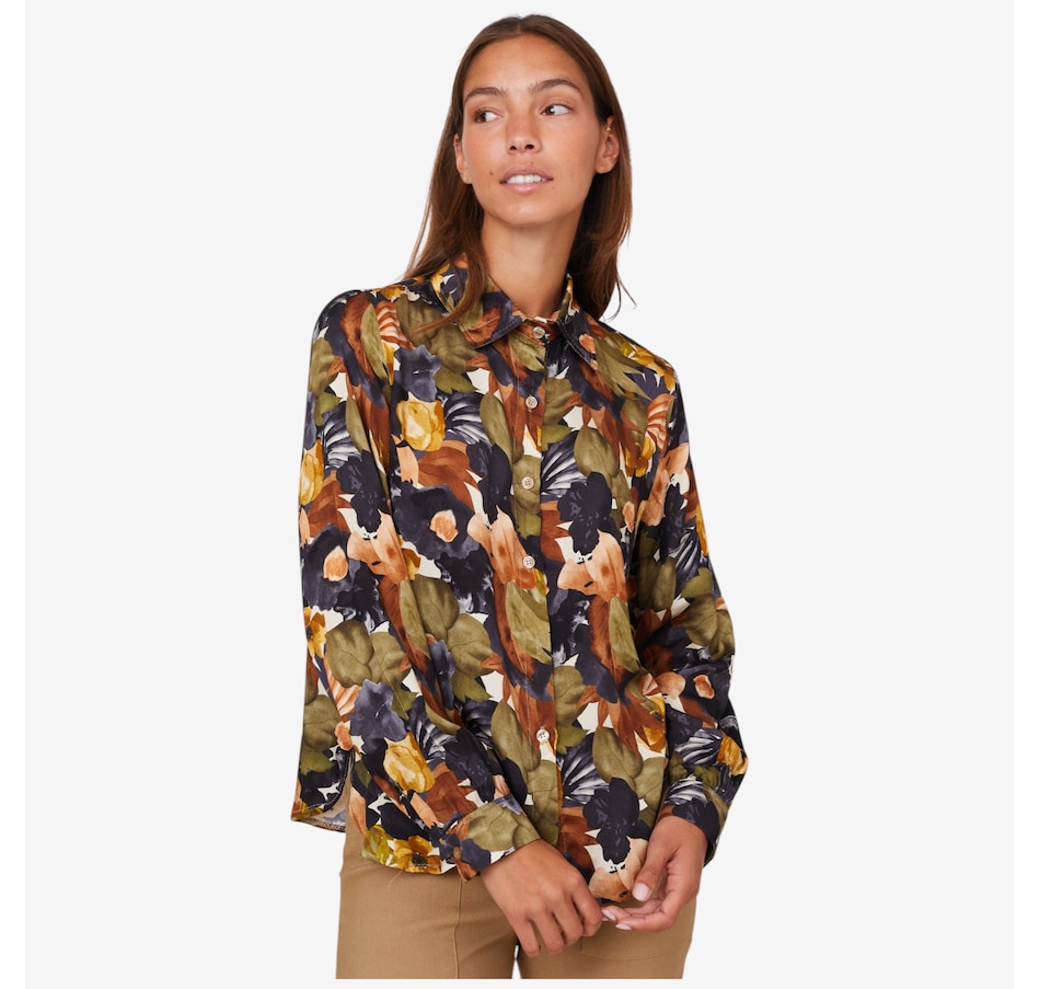 Image 102894_BLKBQ.jpg, Product 102-894 / Price $29.33, M Made In Italy Floral Button Down Shirt from M Made in Italy on TSC.ca's Fashion department