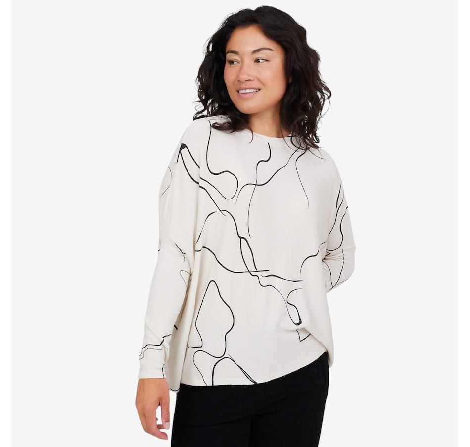 Image 102895_VAN.jpg, Product 102-895 / Price $19.33, M Made In Italy Long Sleeve Oversized Top with Drop Shoulder from M Made in Italy on TSC.ca's Fashion department