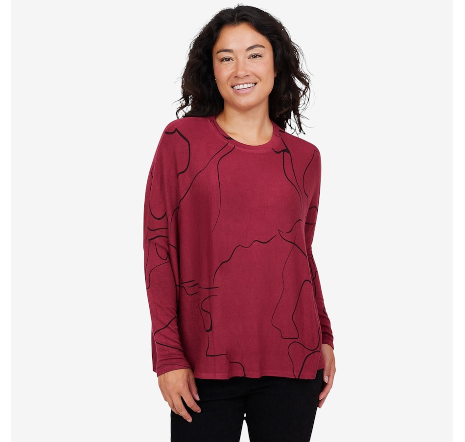 Image 102895_WIN.jpg, Product 102-895 / Price $19.33, M Made In Italy Long Sleeve Oversized Top with Drop Shoulder from M Made in Italy on TSC.ca's Fashion department