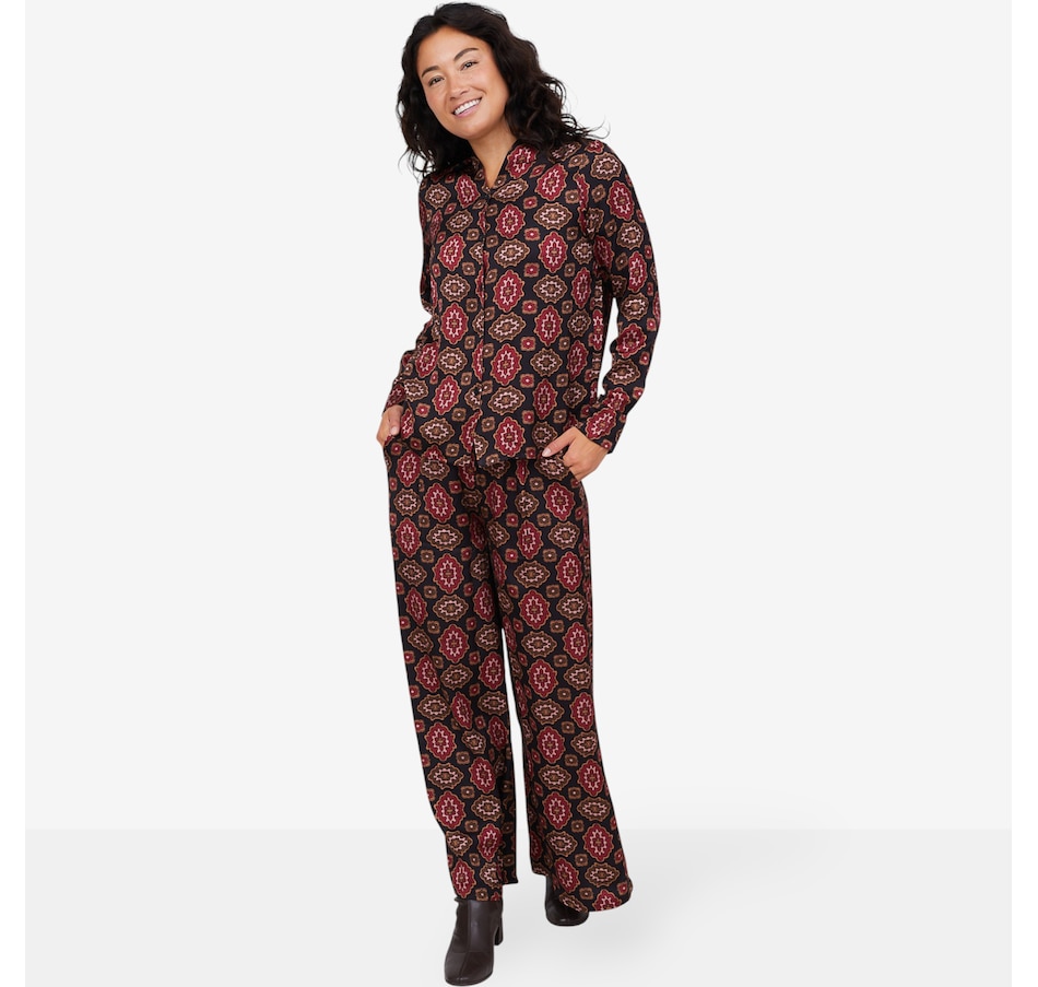 Image 102910_ALTMORE1.jpg, Product 102-910 / Price $69.88, M Made In Italy Printed V-Neck Button Down Shirt from M Made in Italy on TSC.ca's Fashion department