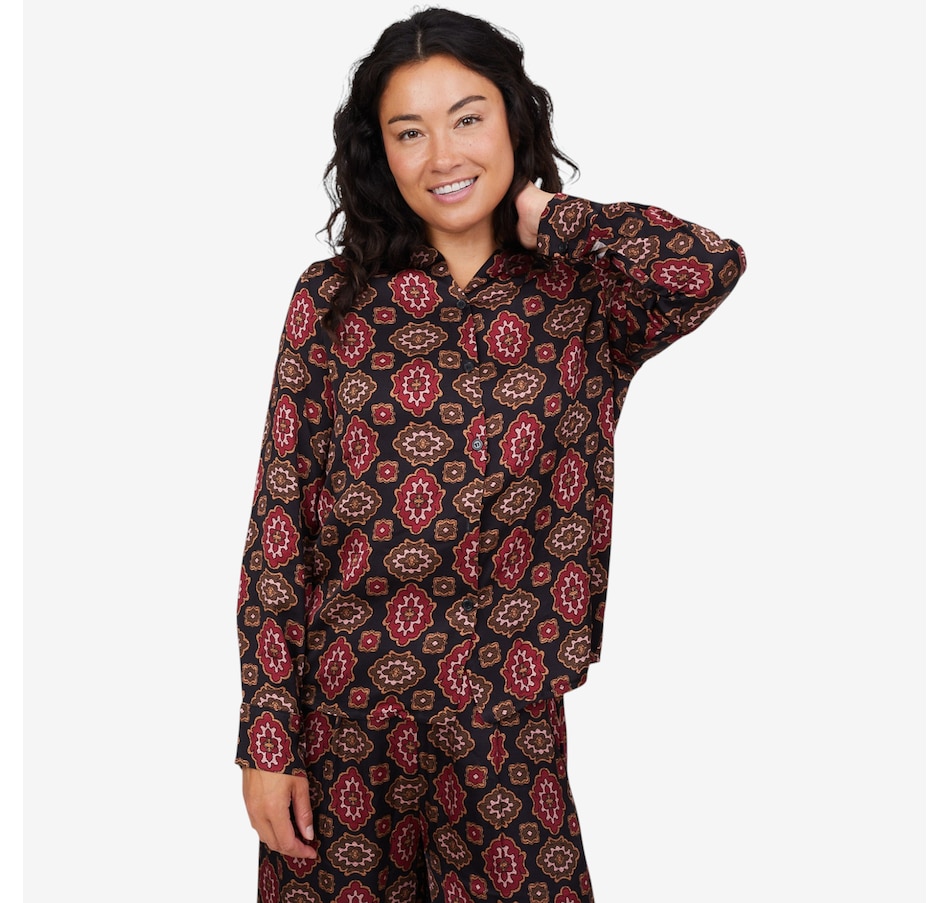 Image 102910_WINTE.jpg, Product 102-910 / Price $69.88, M Made In Italy Printed V-Neck Button Down Shirt from M Made in Italy on TSC.ca's Fashion department