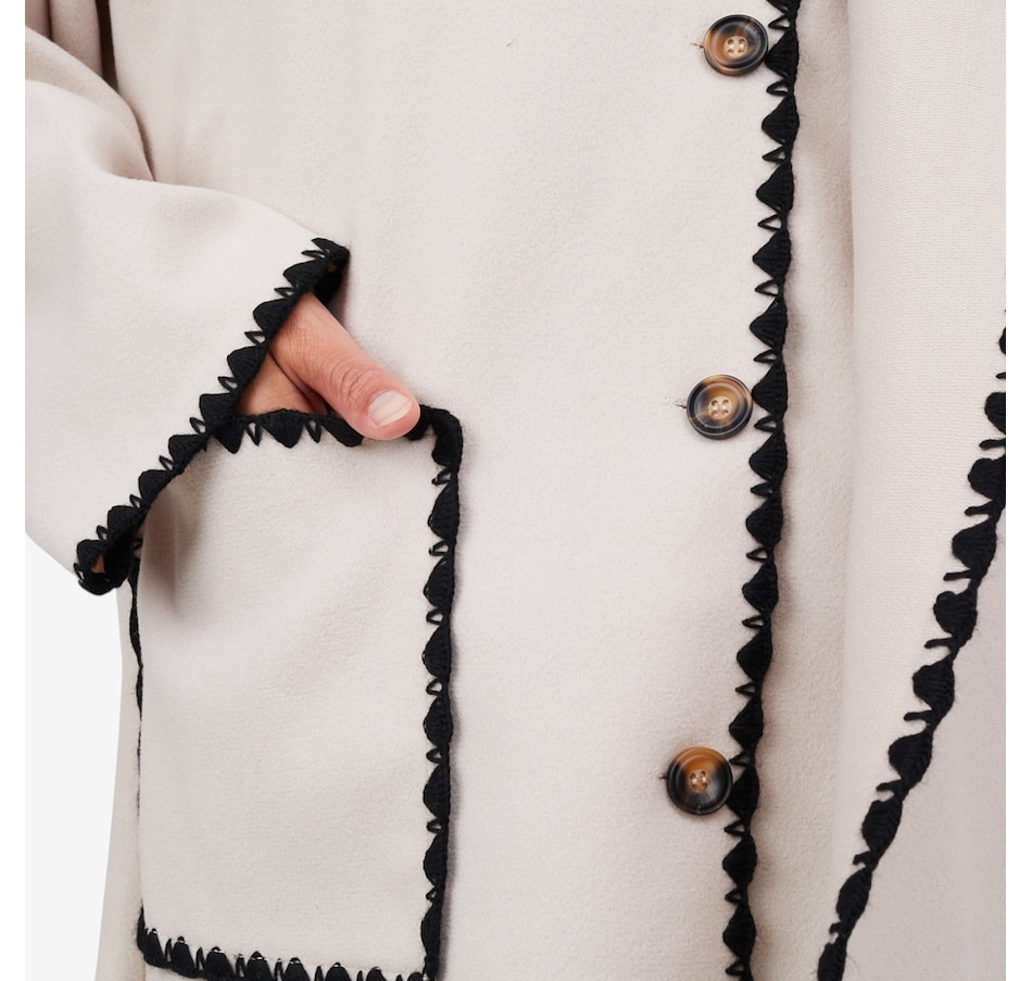 Image 102912_ALTMORE7.jpg, Product 102-912 / Price $44.33, M Made In Italy Button Down Coat and Scarf with Decorative Stitching from M Made in Italy on TSC.ca's Fashion department