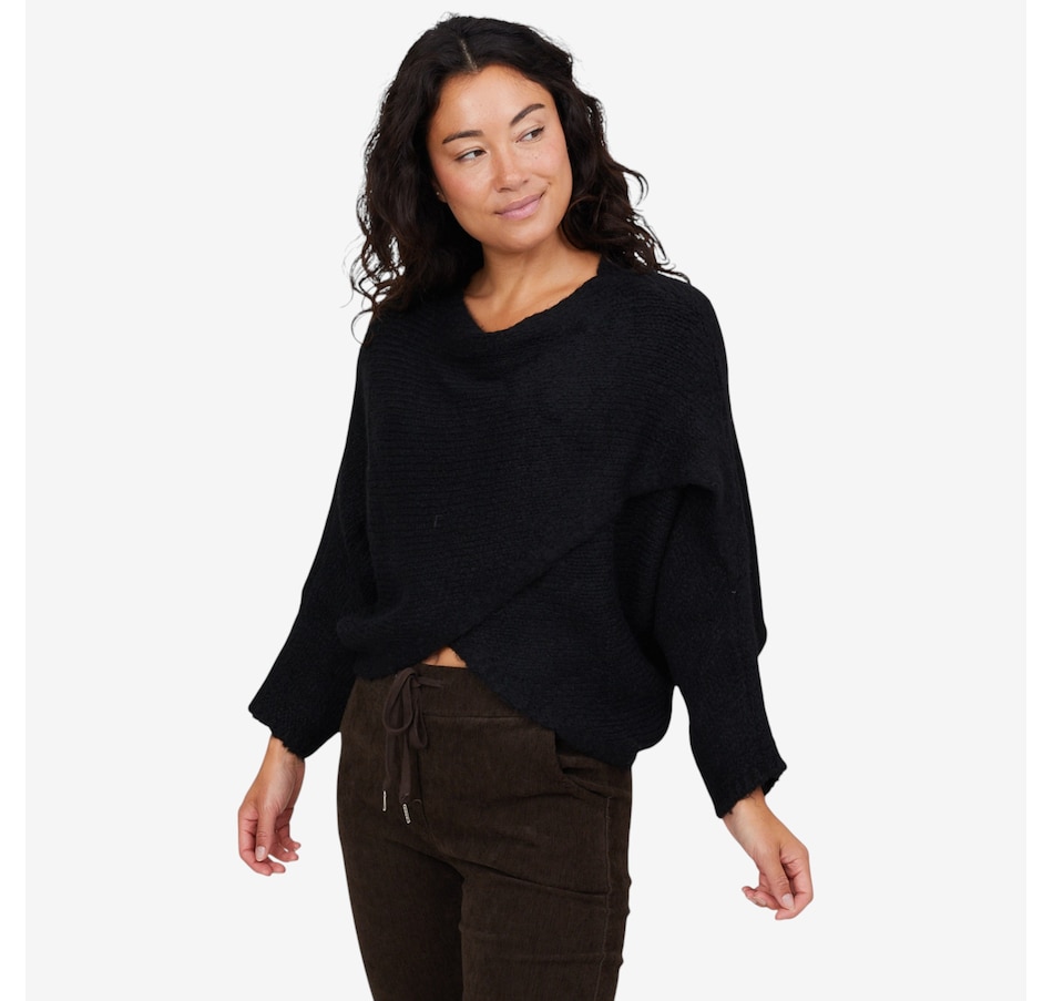 Image 102913_BLK.jpg, Product 102-913 / Price $115.00, M Made In Italy Criss-Cross Long Sleeve Sweater from M Made in Italy on TSC.ca's Fashion department