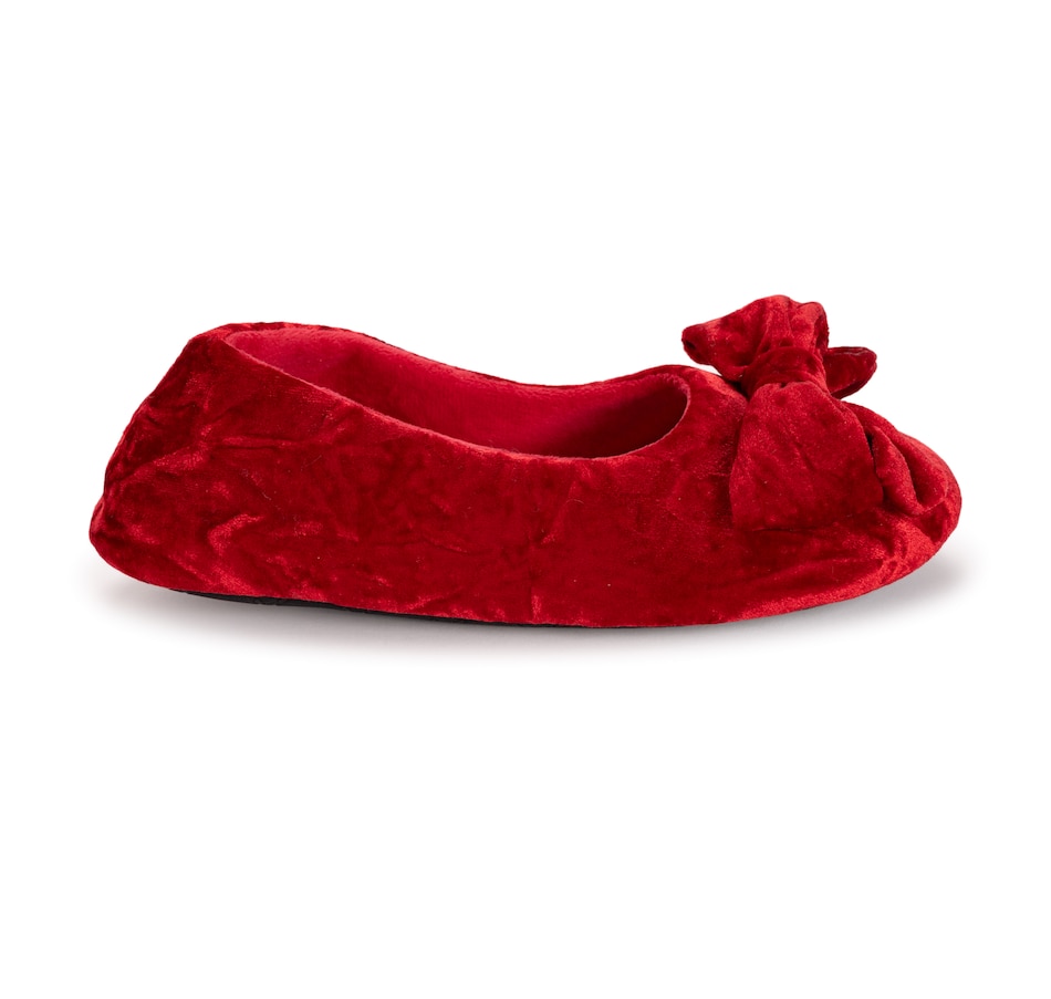 Image 102921_ALTMORE2.jpg, Product 102-921 / Price $29.99, Muk Luks Crushed Velvet Ballerina Slipper from Muk Luks on TSC.ca's Shoes department