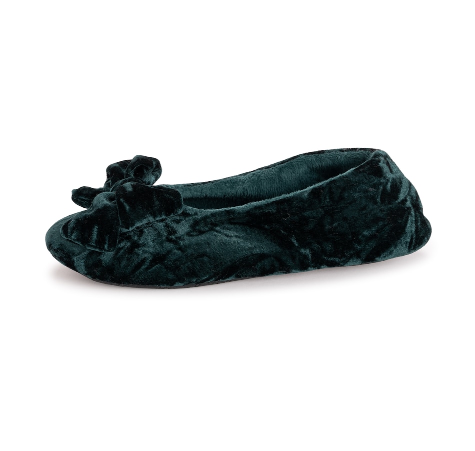 Image 102921_ALTMORE3.jpg, Product 102-921 / Price $29.99, Muk Luks Crushed Velvet Ballerina Slipper from Muk Luks on TSC.ca's Shoes department