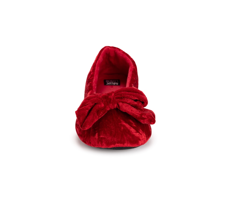 Image 102921_ALTMORE5.jpg, Product 102-921 / Price $29.99, Muk Luks Crushed Velvet Ballerina Slipper from Muk Luks on TSC.ca's Shoes department