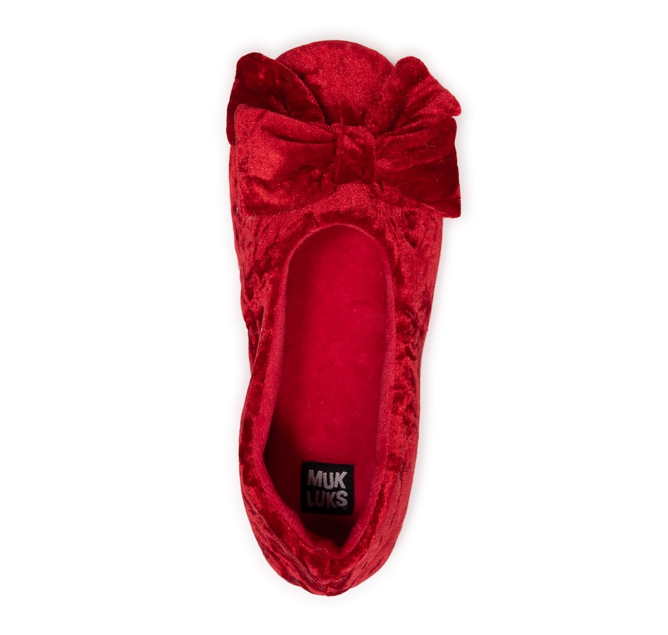 Image 102921_ALTMORE7.jpg, Product 102-921 / Price $29.99, Muk Luks Crushed Velvet Ballerina Slipper from Muk Luks on TSC.ca's Shoes department