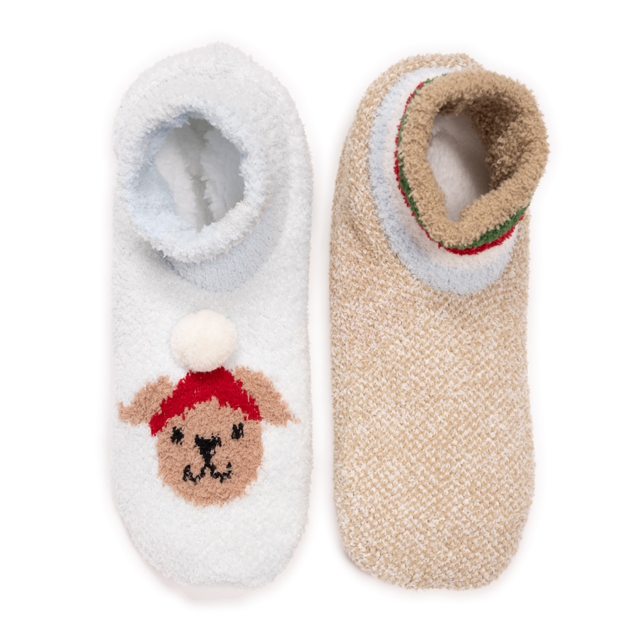 Image 102922_ALTMORE6.jpg, Product 102-922 / Price $39.99, Muk Luks Women's Vitamin E Festive Booties (set of 2) from Muk Luks on TSC.ca's Shoes department