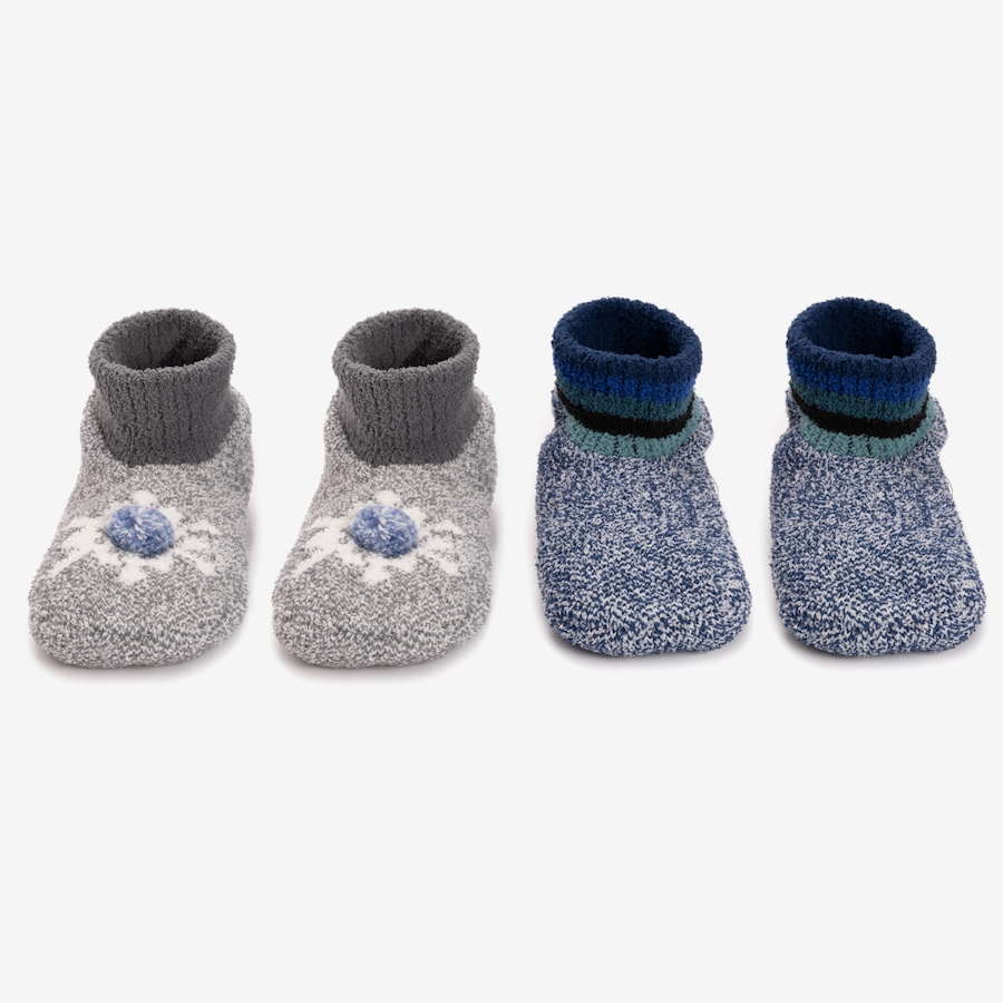 Image 102922_GRY.jpg, Product 102-922 / Price $39.99, Muk Luks Women's Vitamin E Festive Booties (set of 2) from Muk Luks on TSC.ca's Shoes department