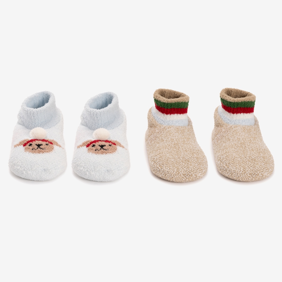 Image 102922_LIBDG.jpg, Product 102-922 / Price $39.99, Muk Luks Women's Vitamin E Festive Booties (set of 2) from Muk Luks on TSC.ca's Shoes department