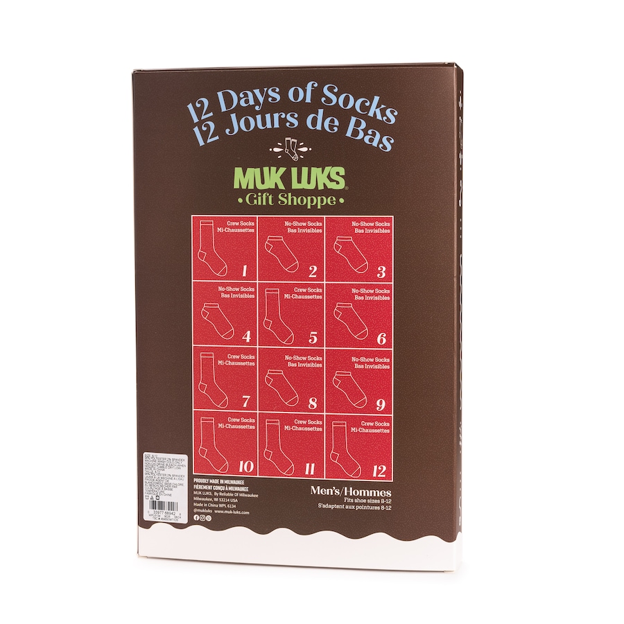 Image 102924_ALTMORE5.jpg, Product 102-924 / Price $9.33, Muk Luks Men's 12 Days of Christmas Socks from Muk Luks on TSC.ca's Fashion department