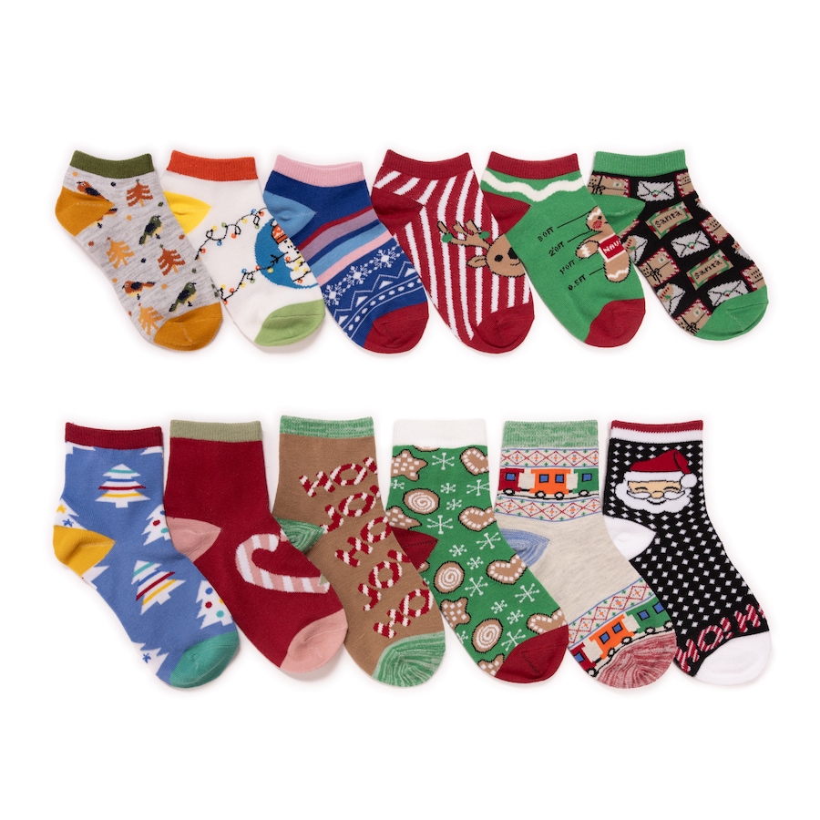 Image 102925_FESMT.jpg, Product 102-925 / Price $9.33, Muk Luks Kids 12 Days of Christmas Socks from Muk Luks on TSC.ca's Fashion department
