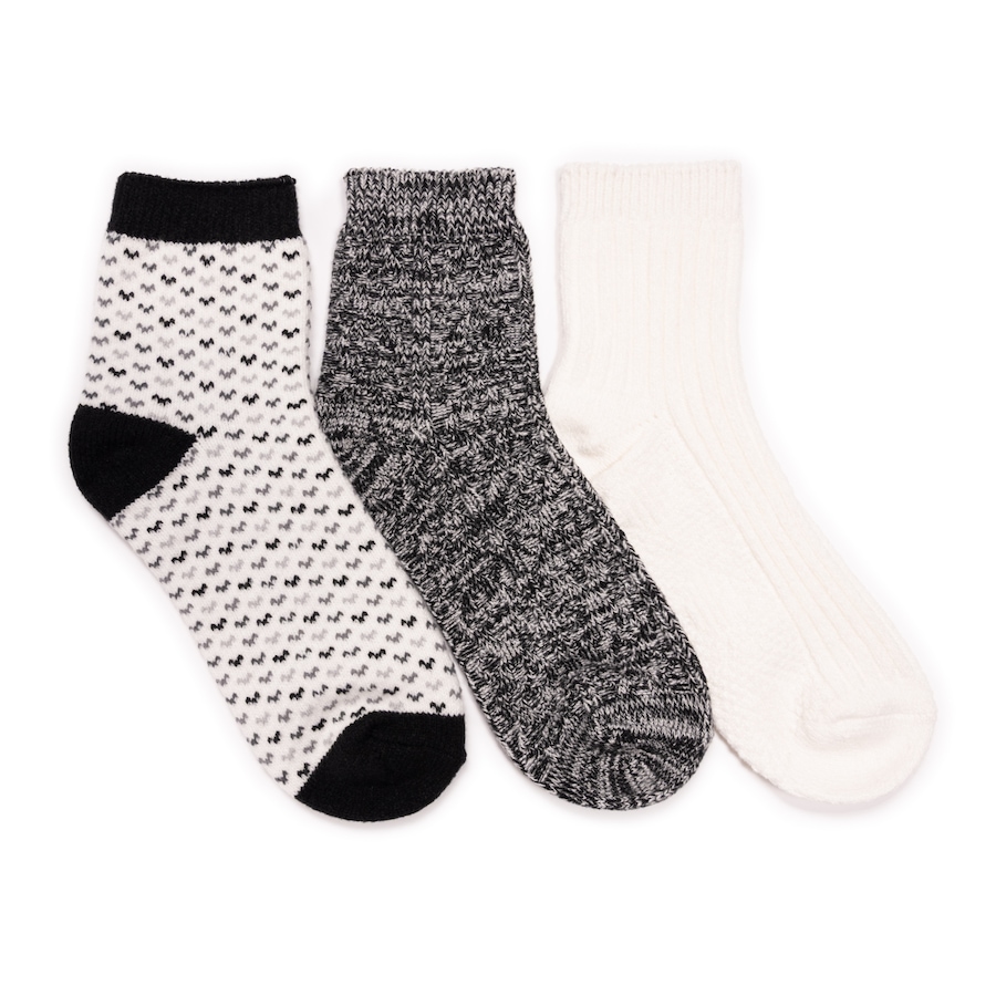 Image 102927_BLK.jpg, Product 102-927 / Price $29.99, Muk Luks Women's Quarter Crew Microfibre Socks (set of 3) from Muk Luks on TSC.ca's Fashion department