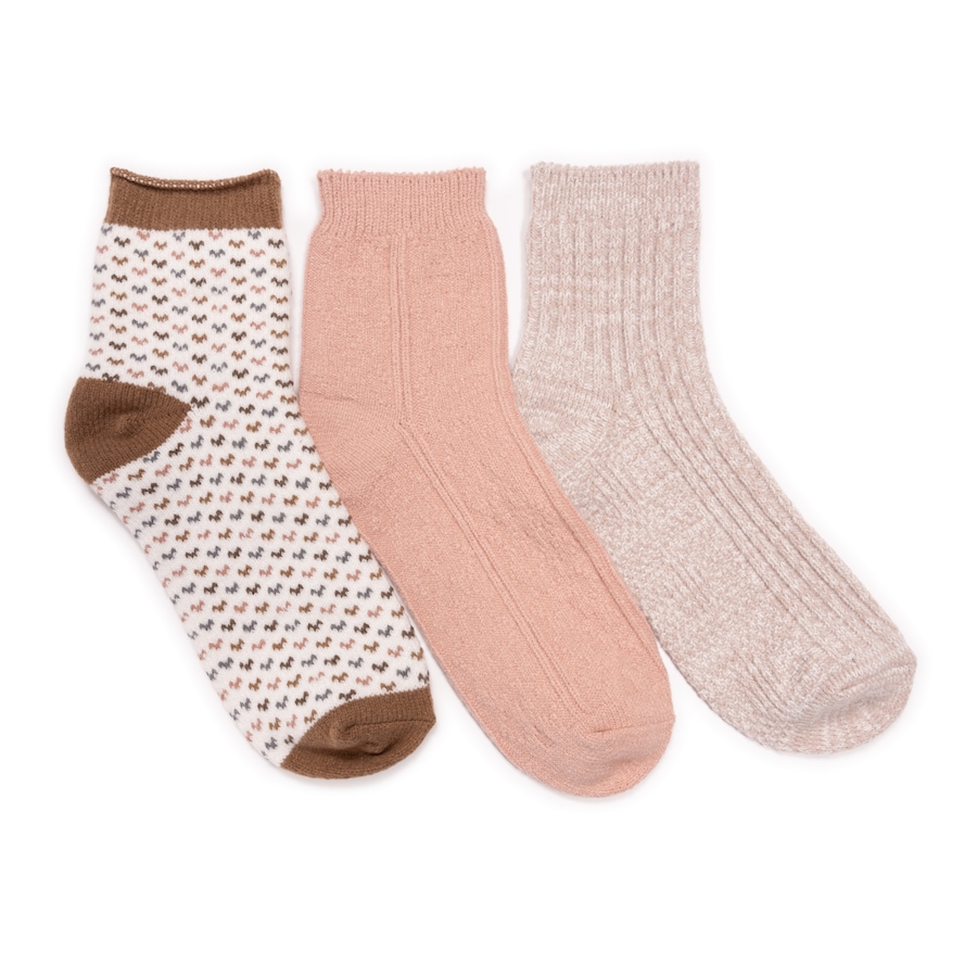 Image 102927_RGL.jpg, Product 102-927 / Price $29.99, Muk Luks Women's Quarter Crew Microfibre Socks (set of 3) from Muk Luks on TSC.ca's Fashion department