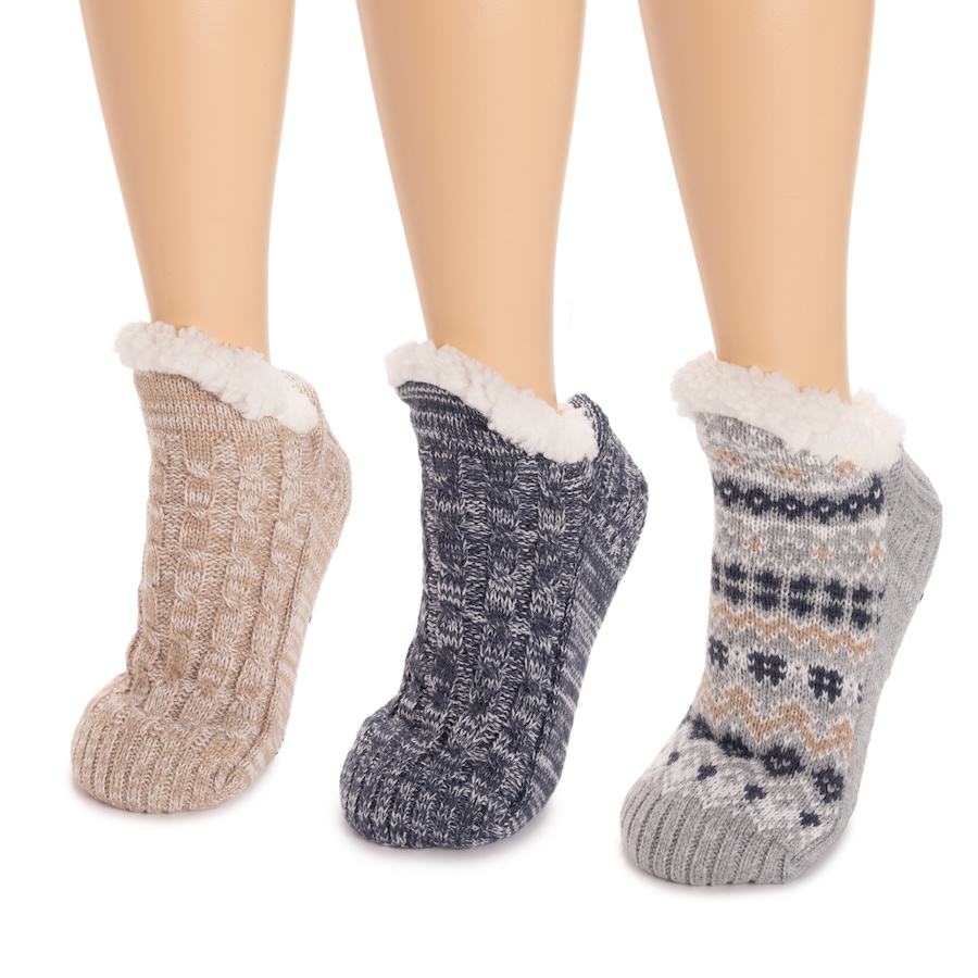 Image 102928_ALTMORE2.jpg, Product 102-928 / Price $19.33, Muk Luks Women's Aloe Infused Shortie Cabin Socks (set of 3) from Muk Luks on TSC.ca's Fashion department