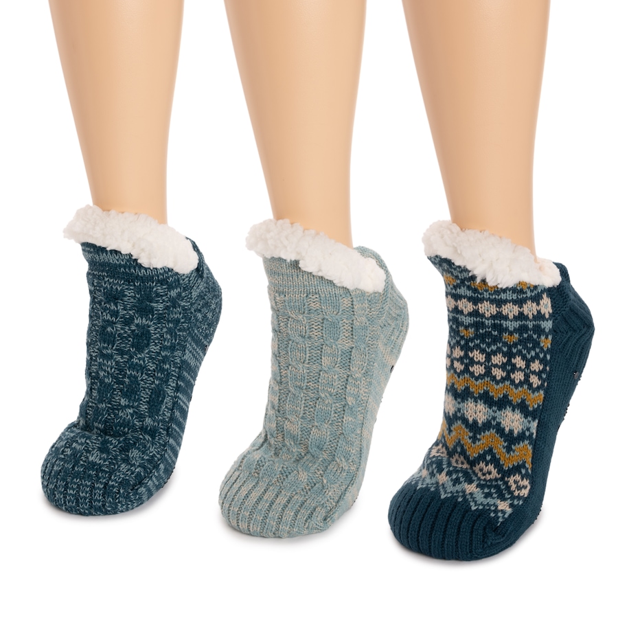 Image 102928_ALTMORE3.jpg, Product 102-928 / Price $19.33, Muk Luks Women's Aloe Infused Shortie Cabin Socks (set of 3) from Muk Luks on TSC.ca's Fashion department