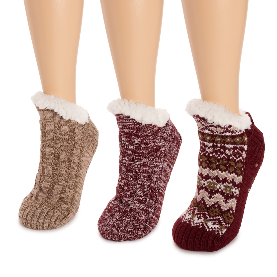 Image 102928_ALTMORE4.jpg, Product 102-928 / Price $19.33, Muk Luks Women's Aloe Infused Shortie Cabin Socks (set of 3) from Muk Luks on TSC.ca's Fashion department